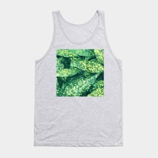 Speckled green leaf photo Tank Top